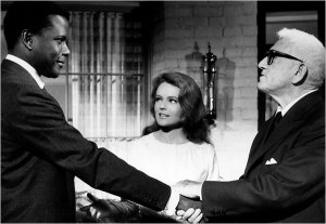 Sidney Poitier with Katharine Houghton and Spencer Tracy in “Guess Who’s Coming to Dinner.” (Everett Collection, courtesy of The New York Times)